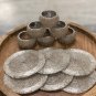 Silver Beaded Napkin Rings and Coasters, Set of 6/8/10/12, Napkin Rings