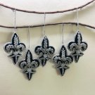 Set of 5 Cross Christmas Ornaments, Holiday Decor, Xmas Hanging, Handmade