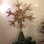 Christmas Tree Topper, Snowflake Gold Tree Topper, Snowflake Star Tree Topper