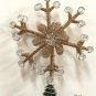 Christmas Tree Topper, Snowflake Gold Tree Topper, Snowflake Star Tree Topper
