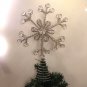 Christmas Tree Topper, Snowflake Silver Tree Topper, Snowflake Star Tree Topper