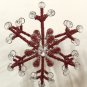 Christmas Tree Topper, Snowflake Red Tree Topper, Snowflake Star Tree Topper