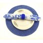 Set of 4 Blue & White Floral Cotton Napkins, Dinner Napkins, Cotton Napkins