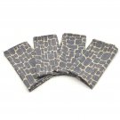 Set of 4 Abstract Crepe Napkin, Dinner Napkins, Crepe Napkins, Large Dinner