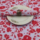 Set of 4 Red Floral Cotton Napkins, Dinner Napkins, Cotton Napkins, Large Dinner