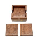 Set of 6 Wooden Coasters, Coasters with square base, Farm house Kitchen Coasters
