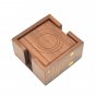 Set of 6 Wooden Coasters, Coasters with square base, Farm house Kitchen Coasters