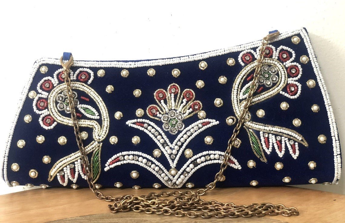 Beaded Evening Clutch Bag, Wedding Clutch, Clutch Bag, Party Bag/ Clutch,