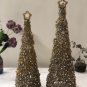 Christmas Tree ,Beaded Tree, Silver & Gold Big Beaded Tree, Christmas Gift,  Home Decor.
