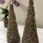 Christmas Tree ,Beaded Tree, Silver & Gold Big Beaded Tree, Christmas Gift,  Home Decor.