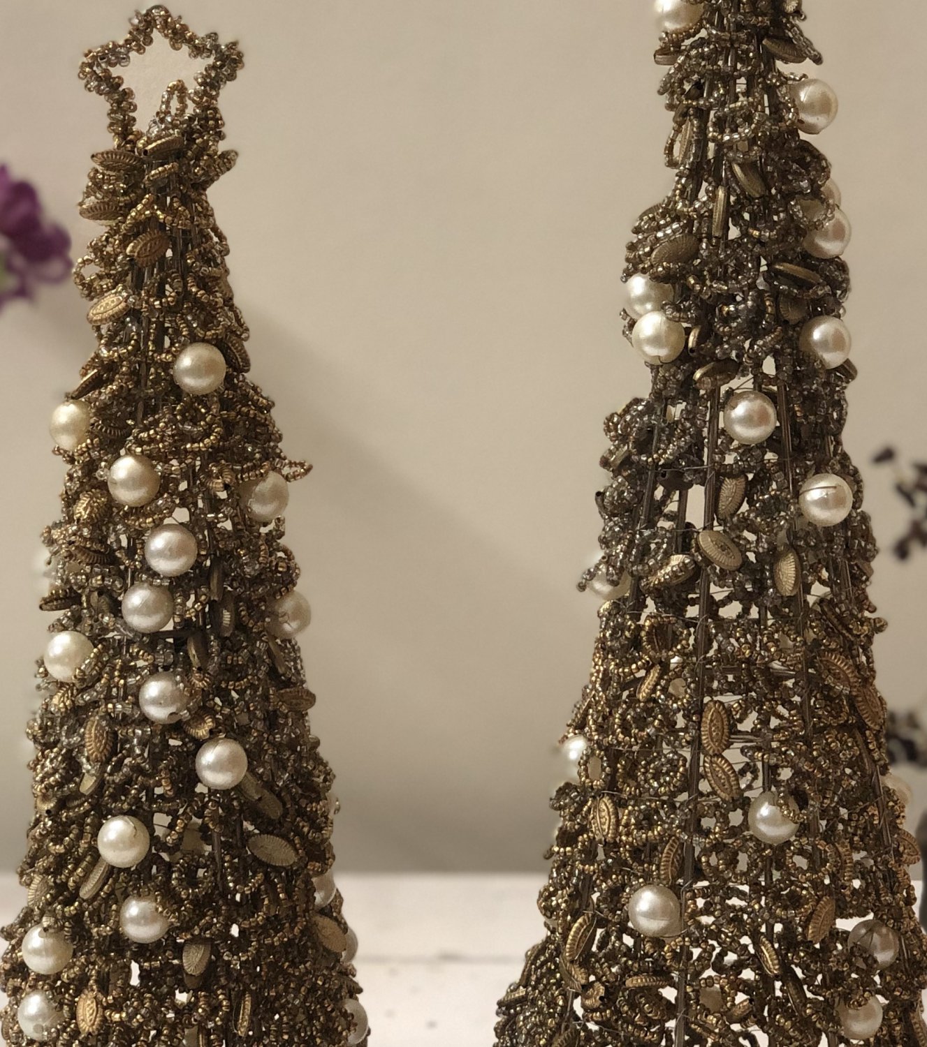 Christmas Tree ,Beaded Tree, Copper Beaded Tree, Christmas Gift,, Home Decor