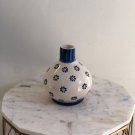 Ceramic Floral and Polka Dot Vase, Aesthetic and Maximalist Home Decor.