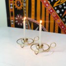 Modern Glowing Candlestick Holders, Golden Round Candle Plate, Candle Holder for Wedding