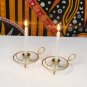 Modern Glowing Candlestick Holders, Golden Round Candle Plate, Candle Holder for Wedding