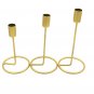 Modern Sleek Glowing Candlestick Holders, Golden Long Candle Holders, Holders for Wedding, Birthday