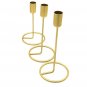Modern Sleek Glowing Candlestick Holders, Golden Long Candle Holders, Holders for Wedding, Birthday