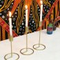 Modern Sleek Glowing Candlestick Holders, Golden Long Candle Holders, Holders for Wedding, Birthday