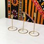 Modern Sleek Glowing Candlestick Holders, Golden Long Candle Holders, Holders for Wedding, Birthday