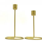 Modern Sleek Glowing Candlestick Holders, Golden Long Candle Holders, Holders for Wedding, Birthday