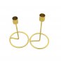 Modern Sleek Glowing Candlestick Holders, Golden Long Candle Holders, Holders for Wedding, Birthday