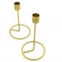 Modern Sleek Glowing Candlestick Holders, Golden Long Candle Holders, Holders for Wedding, Birthday