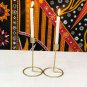 Modern Sleek Glowing Candlestick Holders, Golden Long Candle Holders, Holders for Wedding, Birthday