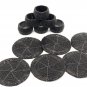 Black Beaded Napkin Rings and Coasters Set, Set of 6, Halloween Table Setting