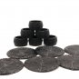 Black Beaded Napkin Rings and Coasters Set, Set of 6, Halloween Table Setting