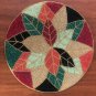 Colorful Leafy Round Beaded Placemats, Set of 2/4 Handmade Beaded Mats, CentrePiece, Charger