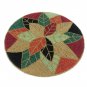 Colorful Leafy Round Beaded Placemats, Set of 2/4 Handmade Beaded Mats, CentrePiece, Charger