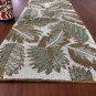 Holiday Christmas White Green Table Runner Dining Festive Party Table Décor
