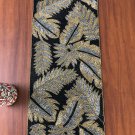 Handmade Black Gold Beaded Table Runner, Holiday Christmas Table Runner