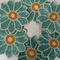 Turquoise Beaded Floral Coasters, Handmade Beaded Coasters, Decorative Coasters