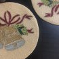 Gold Bell Christmas Beaded Placemats, Set of 4 Christmas Table Decoration, Housewarming Gift