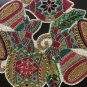 Christmas Bell Beaded Placemats, Charger Plates, Centre Piece Set Of 4