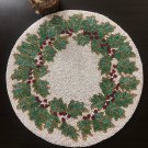 Christmas Garland Beaded Placemats, Table Decoration, Gift Set, Size 14" Set Of 4
