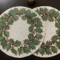 Christmas Garland Beaded Placemats, Table Decoration, Gift Set, Size 14" Set Of 4