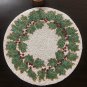 Christmas Garland Beaded Placemats, Table Decoration, Gift Set, Size 14" Set Of 4