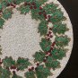 Christmas Garland Beaded Placemats, Table Decoration, Gift Set, Size 14" Set Of 4
