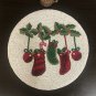 Ornaments Stockings Christmas Beaded Placemats, Set Of 4 ,Beaded Charger Plates, Centre Piece, 14''