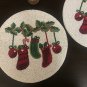 Ornaments Stockings Christmas Beaded Placemats, Set Of 4 ,Beaded Charger Plates, Centre Piece, 14''