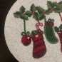 Ornaments Stockings Christmas Beaded Placemats, Set Of 4 ,Beaded Charger Plates, Centre Piece, 14''