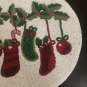Ornaments Stockings Christmas Beaded Placemats, Set Of 4 ,Beaded Charger Plates, Centre Piece, 14''