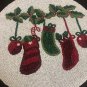 Ornaments Stockings Christmas Beaded Placemats, Set Of 4 ,Beaded Charger Plates, Centre Piece, 14''