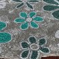 Handmade Set of 4 Beaded Floral Placemats Halloween Autumn Fall Holiday, 16" L x 12" W Square