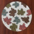 Beaded Charger, Table Décor 14 inch Round- Multi colored, Set of 4 Placemats