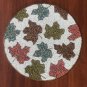 Beaded Charger, Table Décor 14 inch Round- Multi colored, Set of 4 Placemats