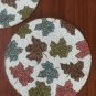 Beaded Charger, Table Décor 14 inch Round- Multi colored, Set of 4 Placemats