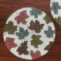 Beaded Charger, Table Décor 14 inch Round- Multi colored, Set of 4 Placemats