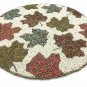 Beaded Charger, Table Décor 14 inch Round- Multi colored, Set of 4 Placemats